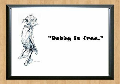 Dobby House Elf is Free Harry Potter Dark Wizards Poster Photo Print A2 16.5x23.4""