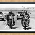 Easy Rider Peter Fonda Dennis Hopper Signed Autographed Photo Poster Print Memorabilia A2 16.5x23.4"