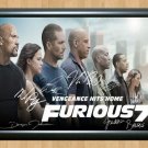 Fast and Furious 7 Cast Signed Autographed Photo Poster Print Memorabilia A2 16.5x23.4""