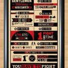 Fight Club Rules  Wall Home Decor Photo Poster Picture Print A2 16.5x23.4""