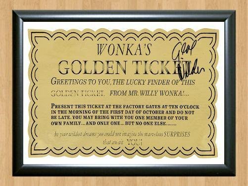 Gene Wilder Willy Wonka Signed Autographed Photo Poster Print Memorabilia A2 16.5x23.4""