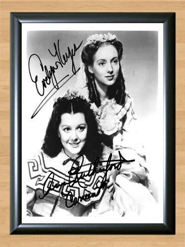 Gone with the Wind Evelyn Keyes Ann Rutherford Signed Autographed Photo Poster Print Memorabilia A2 