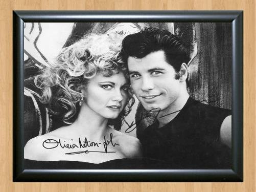 Grease John Travolta Signed Autographed Photo Poster Print Memorabilia A2 16.5x23.4""