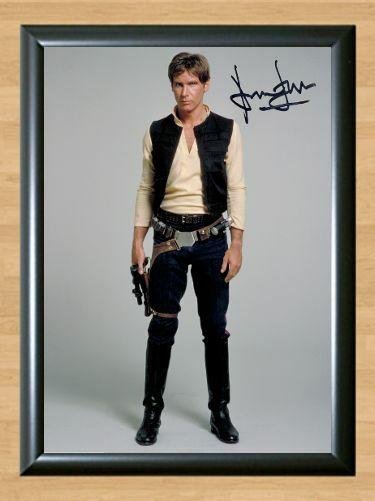 Harrison Ford Han Solo Star Wars Signed Autographed Photo Poster Print Memorabilia A2 16.5x23.4""