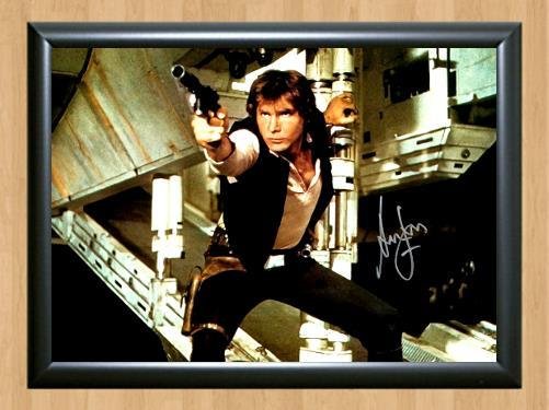 Harrison Ford Star Wars Han Solo Signed Autographed Photo Poster Print Memorabilia A2 16.5x23.4""