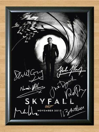 James Bond Skyfall Cast Daniel Craig Signed Autographed Photo Poster Print Memorabilia A2 16.5x23.4"