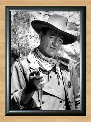 John Wayne Marion Mitchell Morrison Signed Autographed Photo Poster Print Memorabilia A2 16.5x23.4""