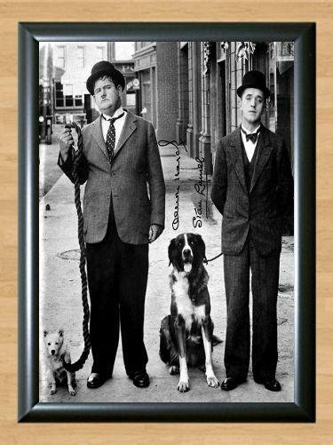 Laurel and Hardy Comedy Signed Autographed Photo Poster Print Memorabilia A2 16.5x23.4""