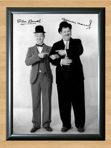 Laurel and Hardy Comedy Signed Autographed Photo Poster Print Memorabilia A2 16.5x23.4""