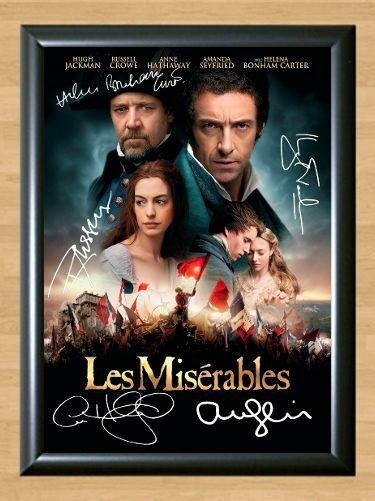 Les Miserables Cast Hugh Jackman Signed Autographed Photo Poster Print Memorabilia A2 16.5x23.4""