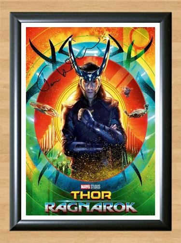 Loki Tom Hiddleston Thor Ragnarok  Signed Autographed Photo Poster Print Memorabilia A2 16.5x23.4""