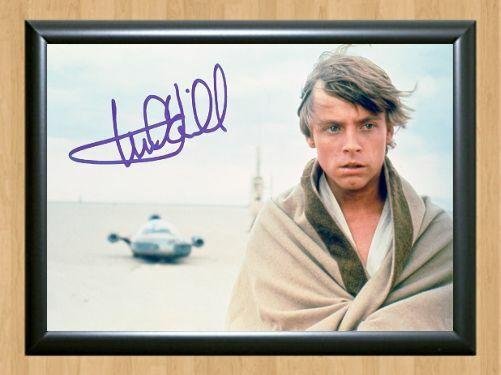 Luke Skywalker Mark Hammill Signed Autographed Photo Poster Print Memorabilia A2 16.5x23.4""