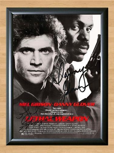 Mel Gibson Danny Glover Lethal Weapon Signed Autographed Photo Poster Print Memorabilia A2 16.5x23.4