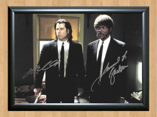 Pulp Fiction John Travolta Samuel Signed Autographed Photo Poster Print Memorabilia A2 16.5x23.4""