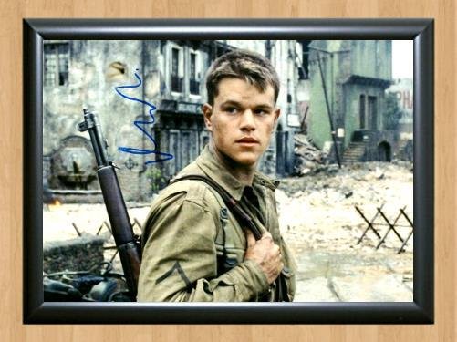 Saving Private Ryan Matt Damon Signed Autographed Photo Poster Print Memorabilia A2 16.5x23.4""
