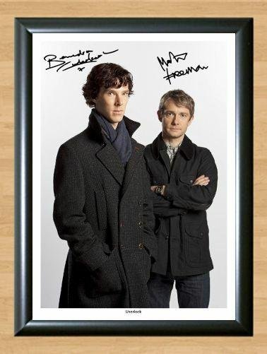 Sherlock Cumberbatch Freeman Signed Autographed Photo Poster Print Memorabilia A2 16.5x23.4""
