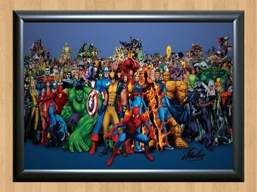 Stan Lee Marvel Heroes Comics Signed Autographed Photo Poster Print Memorabilia A2 16.5x23.4""