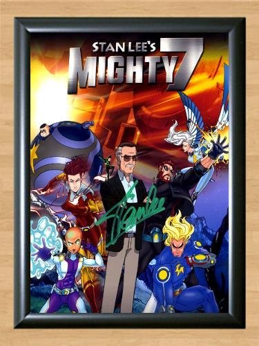 Stan Lee Mighty 7 Marvel Comic Signed Autographed Photo Poster Print Memorabilia A2 16.5x23.4""