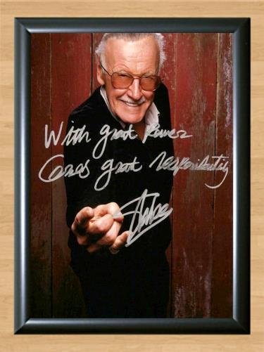 Stan Lee Spider Man Marvel Comics Signed Autographed Photo Poster Print Memorabilia A2 16.5x23.4""