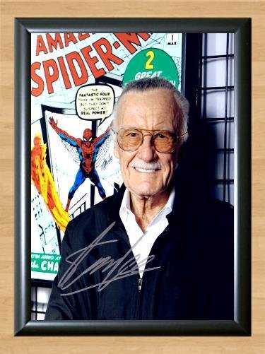 Stan Lee Spiderman Marvel Comic Signed Autographed Photo Poster Print Memorabilia A2 16.5x23.4""