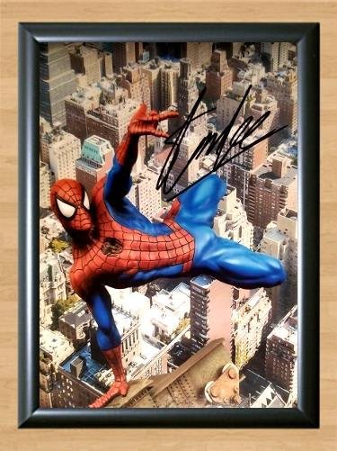 Stan Lee Spiderman Marvel Comic Signed Autographed Photo Poster Print Memorabilia A2 16.5x23.4""