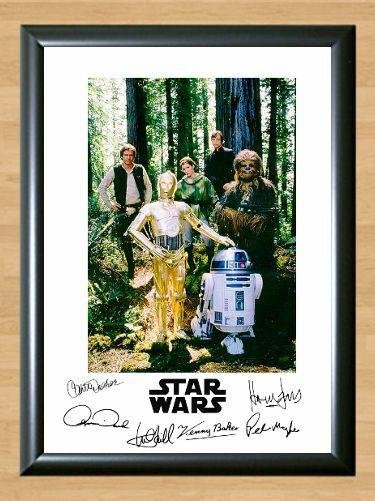 Star Wars Han Solo Luke Skywalker Cast Signed Autographed Photo Poster Print Memorabilia A2 16.5x23.