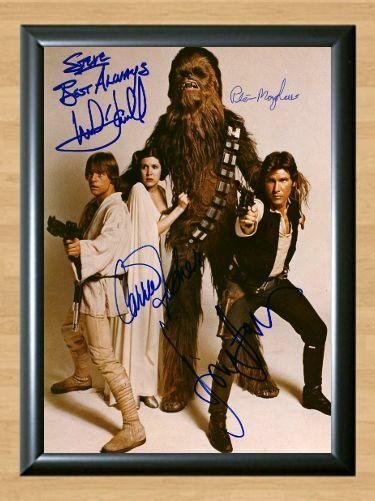 Star Wars Han Solo Luke Skywalker Cast Signed Autographed Photo Poster Print Memorabilia A2 16.5x23.