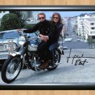 Steve McQueen Jacqueline Bisset Bike Signed Autographed Photo Poster Print Memorabilia A2 16.5x23.4"