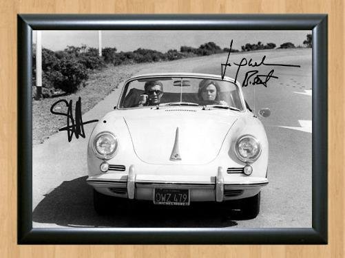 Steve McQueen Jacqueline Bisset Signed Autographed Photo Poster Print Memorabilia A2 16.5x23.4""