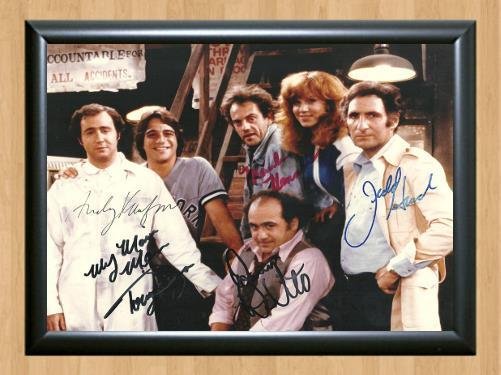 Taxi Judd Hirsch Danny DeVito Cast Signed Autographed Photo Poster Print Memorabilia A2 16.5x23.4""