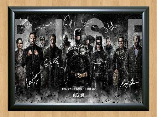 The Dark Knight Rises Cast   Signed Autographed Photo Poster Print Memorabilia A2 16.5x23.4""