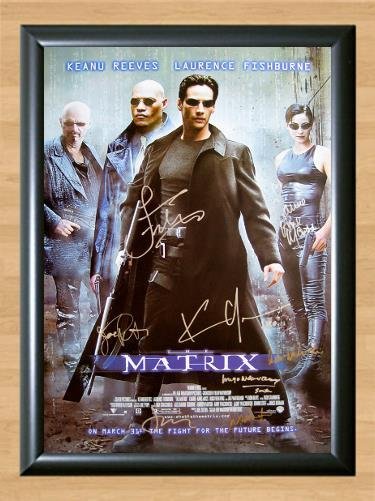 The Matrix Keanu Reeves Cast Signed Autographed Photo Poster Print Memorabilia A2 16.5x23.4""
