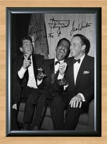 The Rat Pack Dean Martin Sammy Davis Jr Signed Autographed Photo Poster Print Memorabilia A2 16.5x23