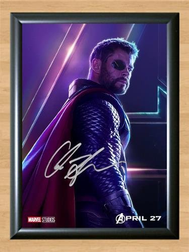 Thor Chris Hemsworth Avengers Infinity Signed Autographed Photo Poster Print Memorabilia A2 16.5x23.