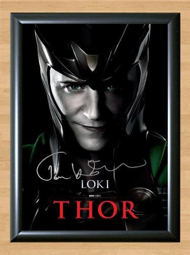 Thor Loki Tom Hiddleston Signed Autographed Photo Poster Print Memorabilia A2 16.5x23.4""