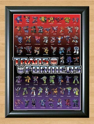 Transformers Animated Print Poster 62 Characters Cartoon  Optimus Prime A2 16.5x23.4""