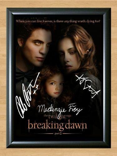 Twilight Breaking Dawn Part 2 Signed Autographed Photo Poster Print Memorabilia A2 16.5x23.4""