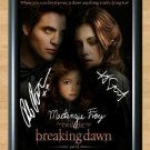 Twilight Breaking Dawn Part 2 Signed Autographed Photo Poster Print Memorabilia A2 16.5x23.4""