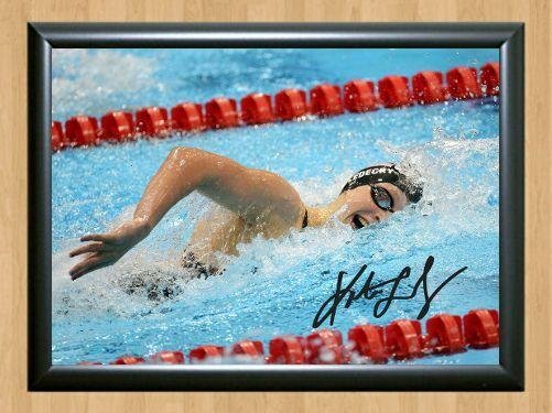 Katie Ledecky Olympics Signed Autographed Photo Poster Print Memorabilia A2 16.5x23.4""