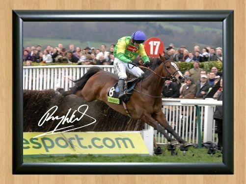 Kauto Star Horse Racing Ruby Walsh  Signed Autographed Photo Poster Print Memorabilia A2 16.5x23.4""