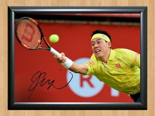Kei Nishikor  Open  Signed Autographed Photo Poster Print Memorabilia A2 16.5x23.4""