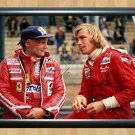 Niki Lauda James Hunt 1976 Signed Autographed Photo Poster Print Memorabilia A2 16.5x23.4""