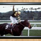 Seattle Slew Jean Cruguet Horse Signed Autographed Photo Poster Print Memorabilia A2 16.5x23.4""