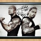The Rock & Roman Reigns  Signed Autographed Photo Poster Print Memorabilia A2 16.5x23.4""