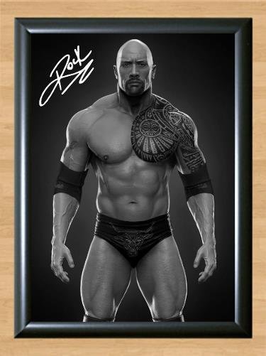 The Rock Dwayne Johnson  Signed Autographed Photo Poster Print Memorabilia A2 16.5x23.4""