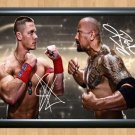 The Rock John Cena  Signed Autographed Photo Poster Print Memorabilia A2 16.5x23.4""