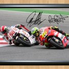 Valentino Rossi and Marco Simoncelli Signed Autographed Photo Poster Print Memorabilia A2 16.5x23.4"