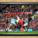 Wayne Rooney Overhead Goal  Signed Autographed Photo Poster Print Memorabilia A2 16.5x23.4""