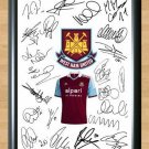 West Ham United Squad Team 2013-4 WHU Kevin Nolan Mark Noble A2 16.5x23.4""