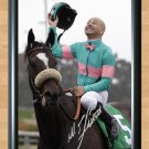 Zenyatta Mike Smith Horse Jockey Signed Autographed Photo Poster Print Memorabilia A2 16.5x23.4""